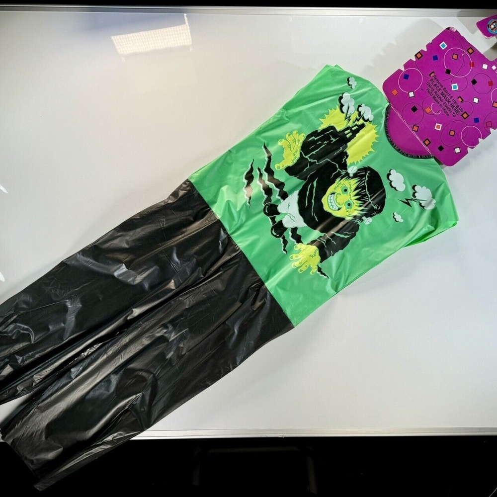 1992 Collegeville Frankenstein Halloween Costume New w/ Hanger Vinyl Child MD